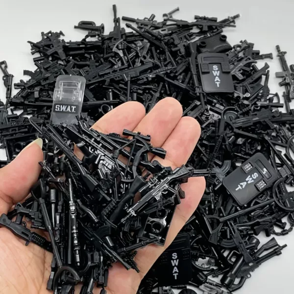 Lego militaire armes 110 pièces noires – Accessoires réalistes pour combats épiques et missions tactiques – Image 2