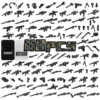 Lego militaire armes 110 pièces noires – Accessoires réalistes pour combats épiques et missions tactiques