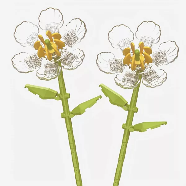 Lego orchidée pétales transparents style moderne – Image 4
