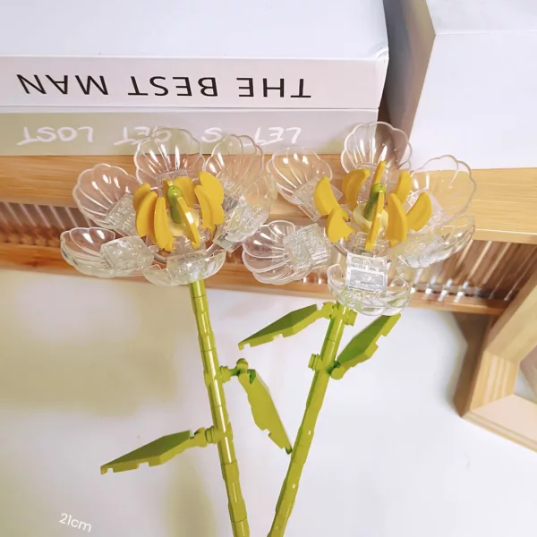 Lego orchidée pétales transparents style moderne – Image 5