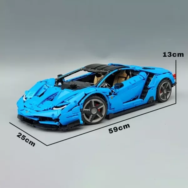 Lego technic voiture Lamborghini Centenario bleue – Image 3