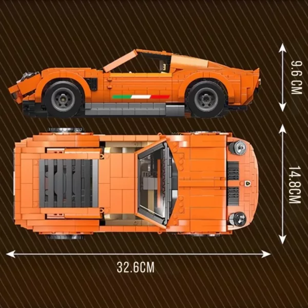Lego technic voiture Lamborghini Countach orange – Image 3