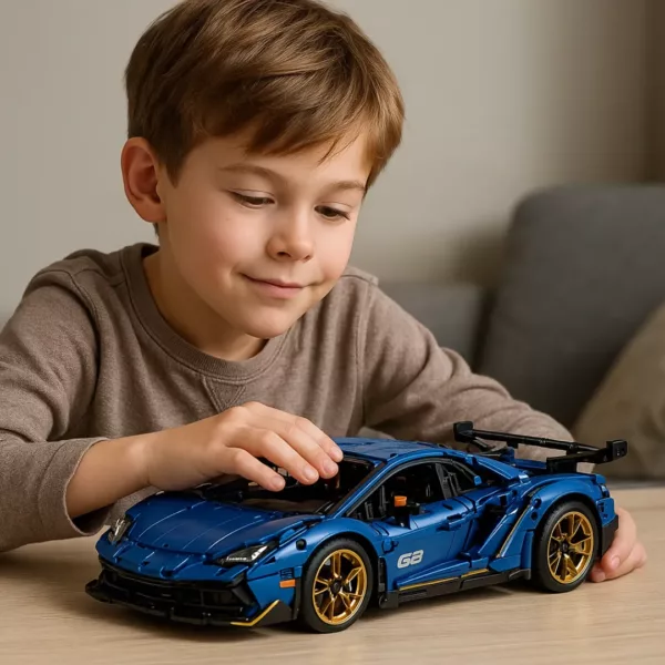 Lego technic voiture Lamborghini Sian bleue – Image 2