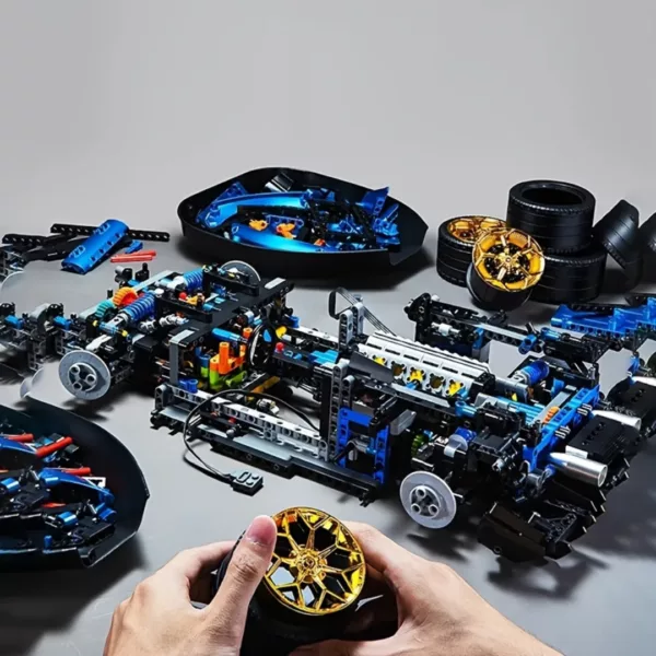 Lego technic voiture Lamborghini Sian bleue – Image 4