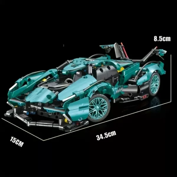 Lego technic voiture Lamborghini Veneno turquoise – Image 3