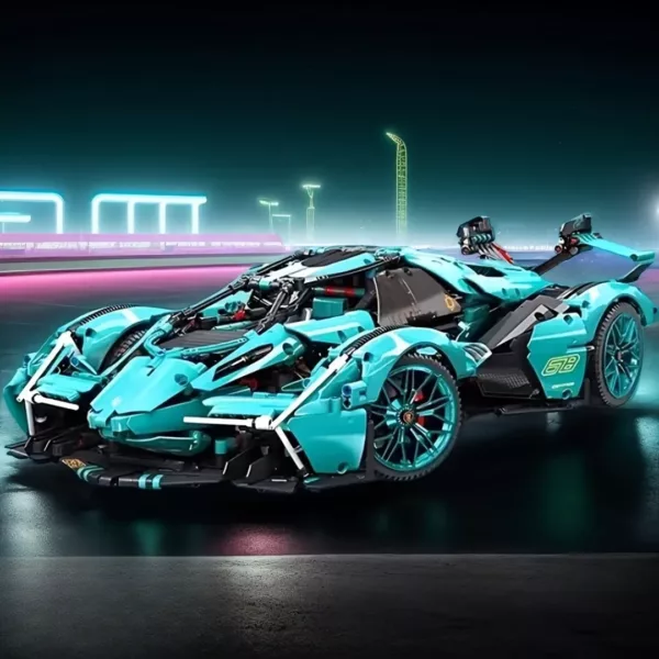Lego technic voiture Lamborghini Veneno turquoise – Image 6