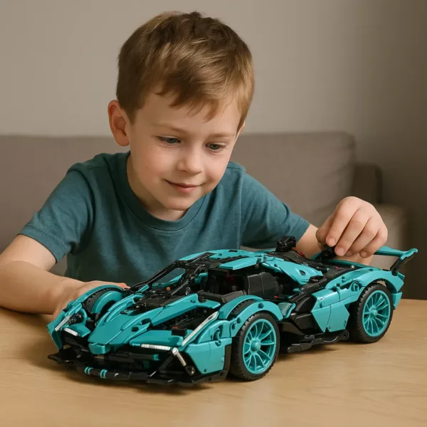 Lego technic voiture Lamborghini Veneno turquoise – Image 7