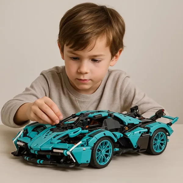 Lego technic voiture Lamborghini Veneno turquoise – Image 8