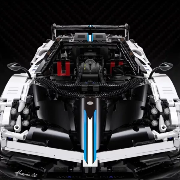 Lego technic voiture Pagani Huayra noir et blanc – Image 7