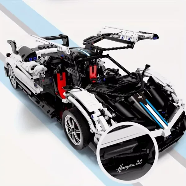 Lego technic voiture Pagani Huayra noir et blanc – Image 6
