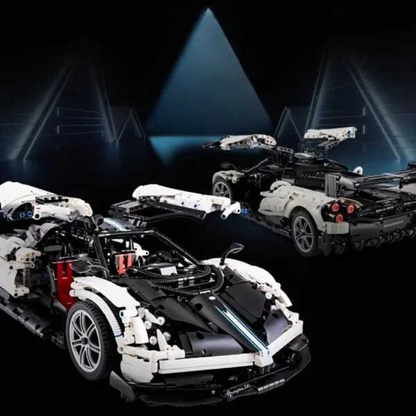 Lego technic voiture Pagani Huayra noir et blanc – Image 5