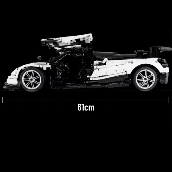 Lego technic voiture Pagani Huayra noir et blanc – Image 3