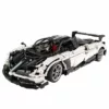 Lego technic voiture Pagani Huayra noir et blanc