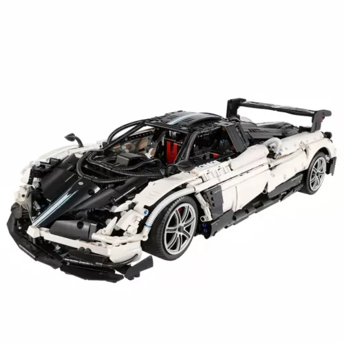 Lego technic voiture Pagani Huayra noir et blanc