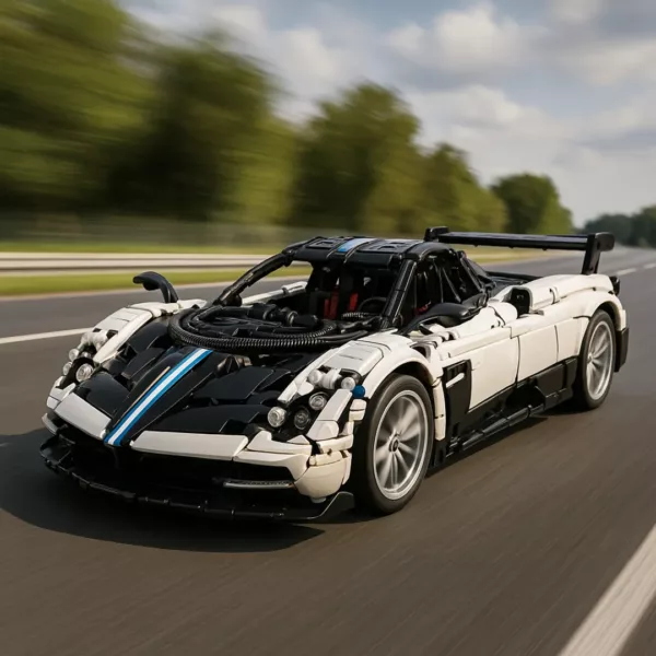 Lego technic voiture Pagani Huayra noir et blanc – Image 2