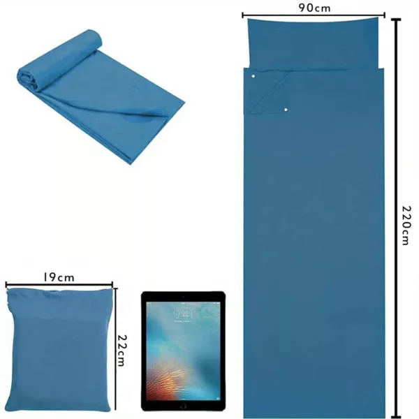 Lot draps de sac couchage randonnée – Ultra légers et hygiéniques pour nuits confortables en bivouac – Image 3