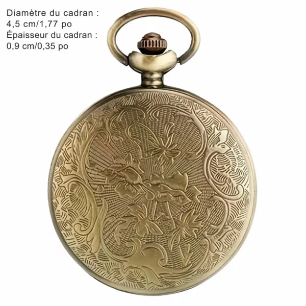 Montre à gousset aigle USA vintage – Style rétro emblématique pour look affirmé et élégant – Image 2