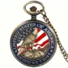 Montre à gousset aigle USA vintage – Style rétro emblématique pour look affirmé et élégant