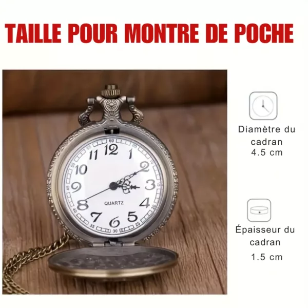 Montre à gousset cheval antique – Élégance vintage intemporelle pour passionnés d’équitation et collectionneurs – Image 3