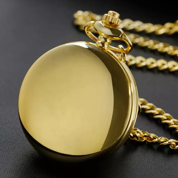 Montre à gousset double face lisse – Élégance vintage intemporelle pour un style raffiné au quotidien – Image 5