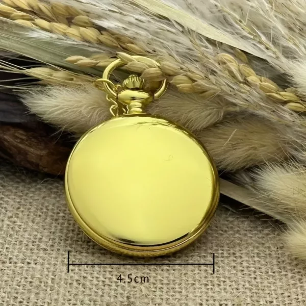 Montre à gousset double face lisse – Élégance vintage intemporelle pour un style raffiné au quotidien – Image 3
