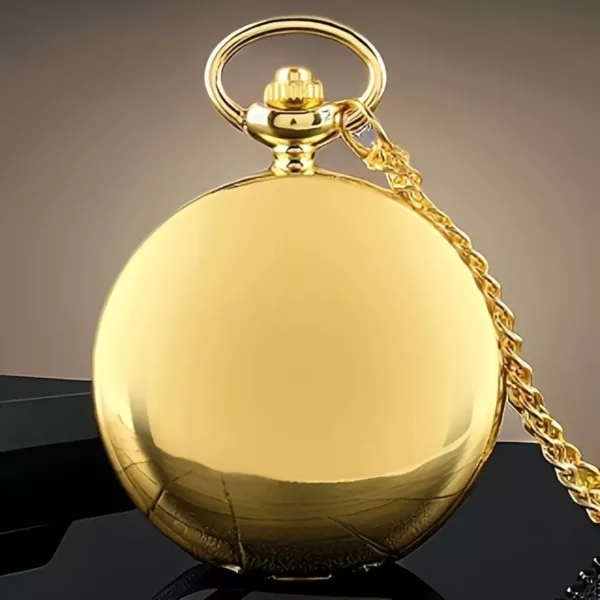 Montre à gousset double face lisse – Élégance vintage intemporelle pour un style raffiné au quotidien – Image 2