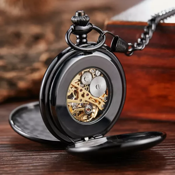 Montre à gousset double face vintage – Élégance rétro pour un style intemporel – Cadeau chic et original – Image 2