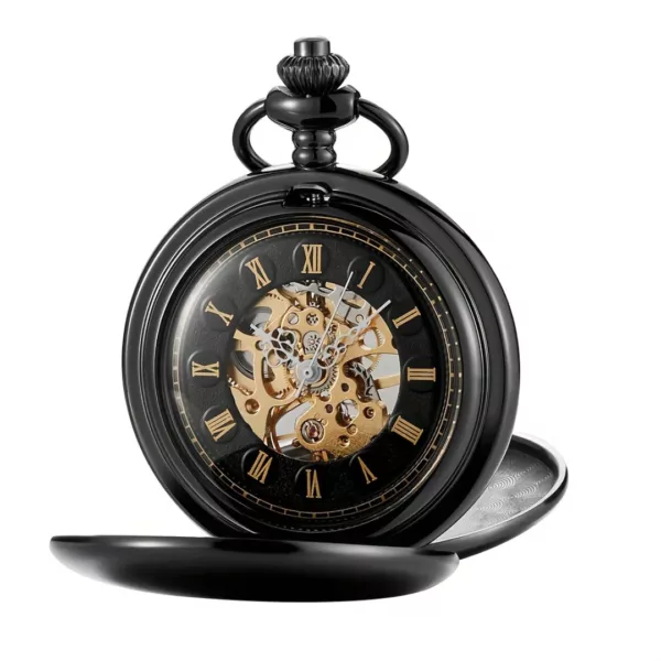 Montre à gousset double face vintage – Élégance rétro pour un style intemporel – Cadeau chic et original – Image 8