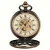 Montre à gousset mécanique romaine ajourée – Élégance vintage intemporelle pour un style raffiné et distinctif