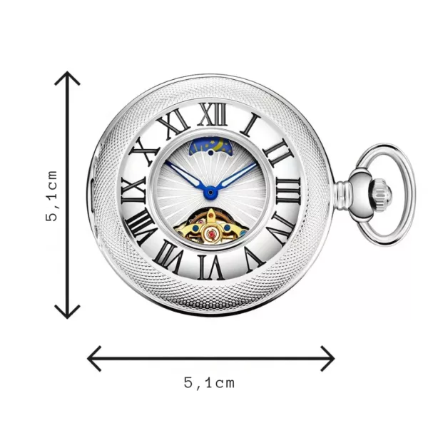Montre à gousset soleil lune étoile – Élégance vintage astrale pour un style unique et intemporel – Image 3