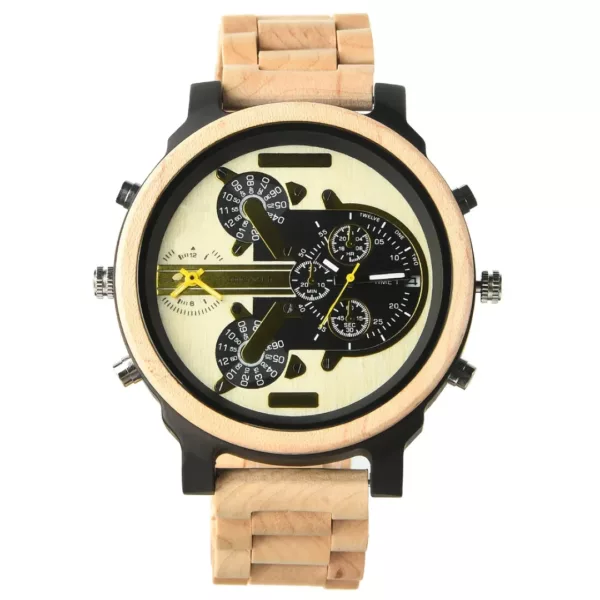 Montre bois homme cadran large – Élégance naturelle et style éco-responsable au poignet – Image 6