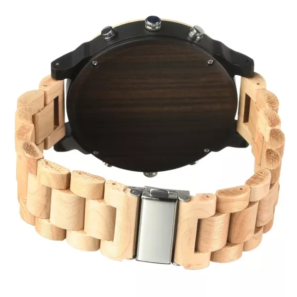 Montre bois homme cadran large – Élégance naturelle et style éco-responsable au poignet – Image 7