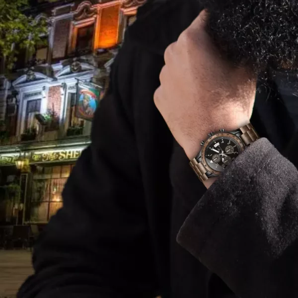 Montre bois homme cadran romain – Élégance naturelle et style vintage pour un look distingué – Image 10