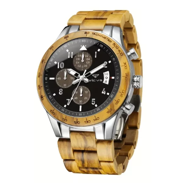 Montre bois homme cadran romain – Élégance naturelle et style vintage pour un look distingué – Image 13