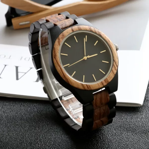 Montre bois homme cadran sobre – Élégance naturelle et style épuré pour un look raffiné au quotidien – Image 5