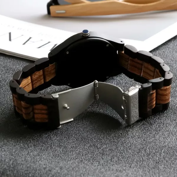 Montre bois homme cadran sobre – Élégance naturelle et style épuré pour un look raffiné au quotidien – Image 6