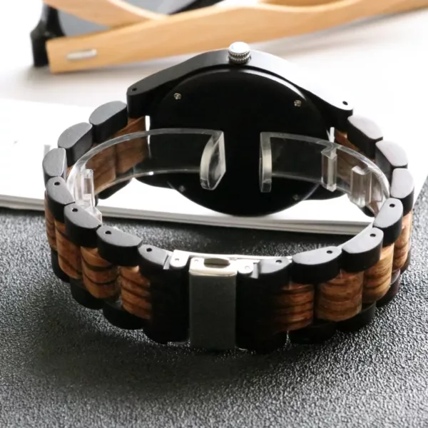 Montre bois homme cadran sobre – Élégance naturelle et style épuré pour un look raffiné au quotidien – Image 7
