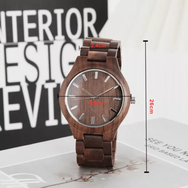 Montre bois homme cadran uni – Image 3