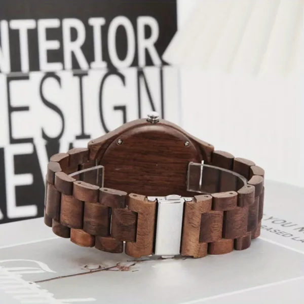 Montre bois homme cadran uni – Image 4