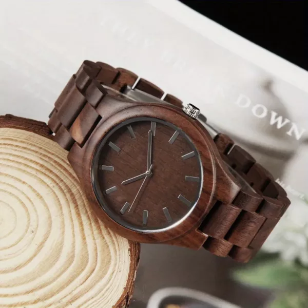Montre bois homme cadran uni – Image 8