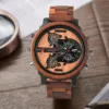 Montre bois homme multi-cadrans