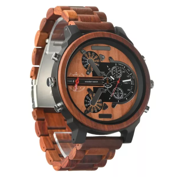 Montre bois homme multi-cadrans – Image 9