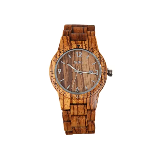 Montre bois homme quartz naturel – Élégance écologique et style raffiné au poignet – Idée cadeau chic et durable
