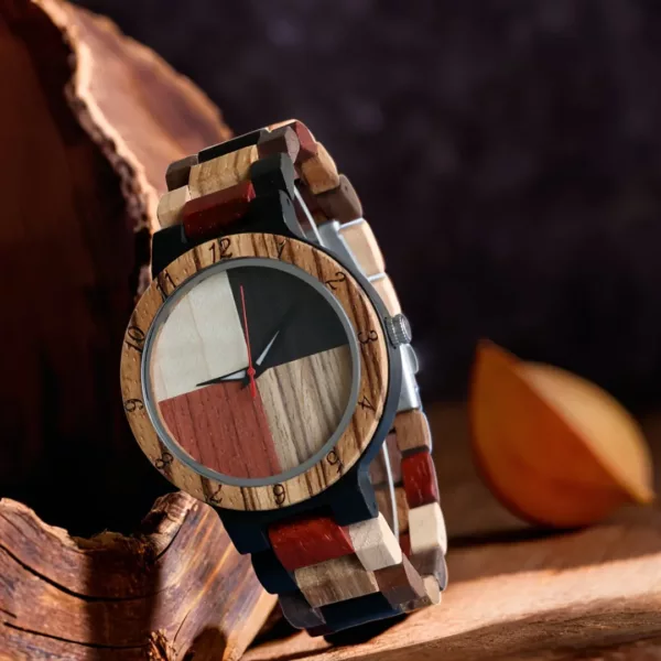 Montre bois homme style bohème – Élégance naturelle et look vintage pour un style unique au quotidien – Image 2