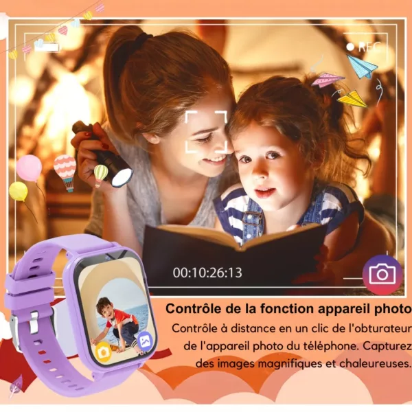 Montre intelligente enfant jeux éducatifs – Apprentissage ludique, sécurité GPS & appel, parfaite pour école et loisirs – Image 8
