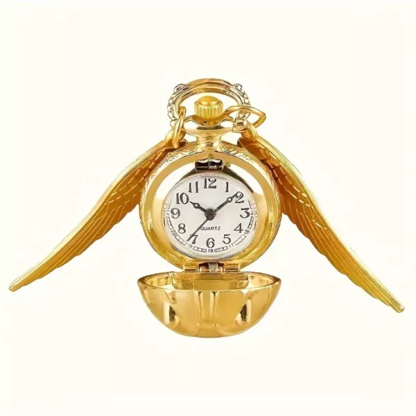 Montre de poche gousset ailes d’ange – Élégance vintage et symbolique céleste pour un style unique