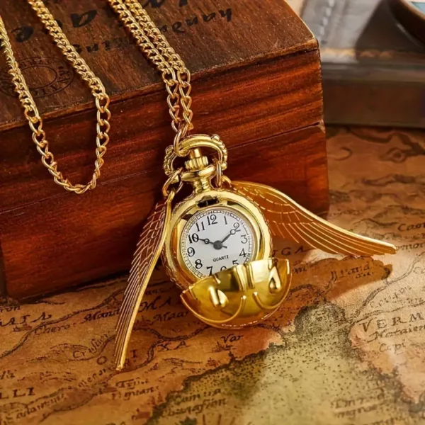Montre de poche gousset ailes d’ange – Élégance vintage et symbolique céleste pour un style unique – Image 6
