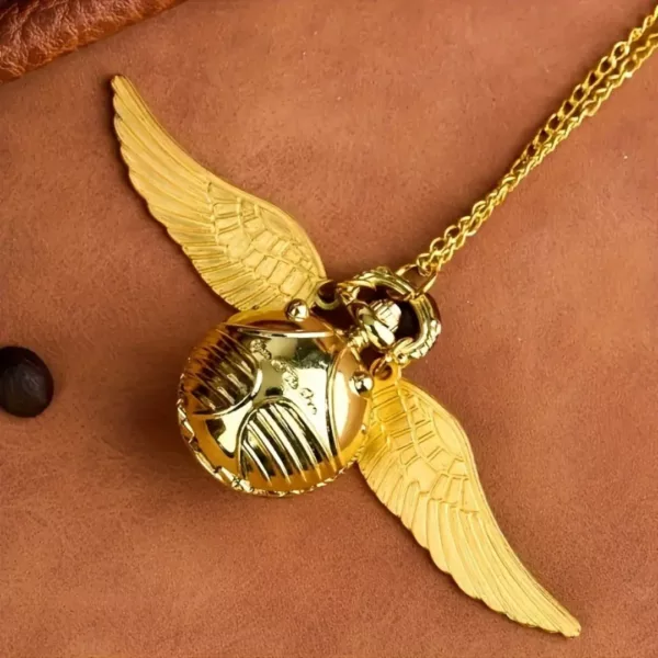 Montre de poche gousset ailes d’ange – Élégance vintage et symbolique céleste pour un style unique – Image 4