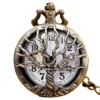 Montre de poche gousset arbre gravé vintage – Élégance rétro et symbole de vie intemporel pour un style raffiné