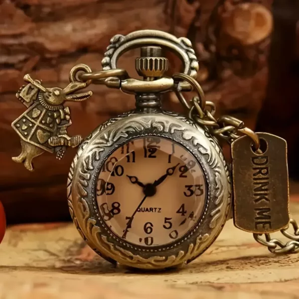 Montre de poche gousset lapin bronze – Accessoire vintage élégant pour look rétro chic – Image 5